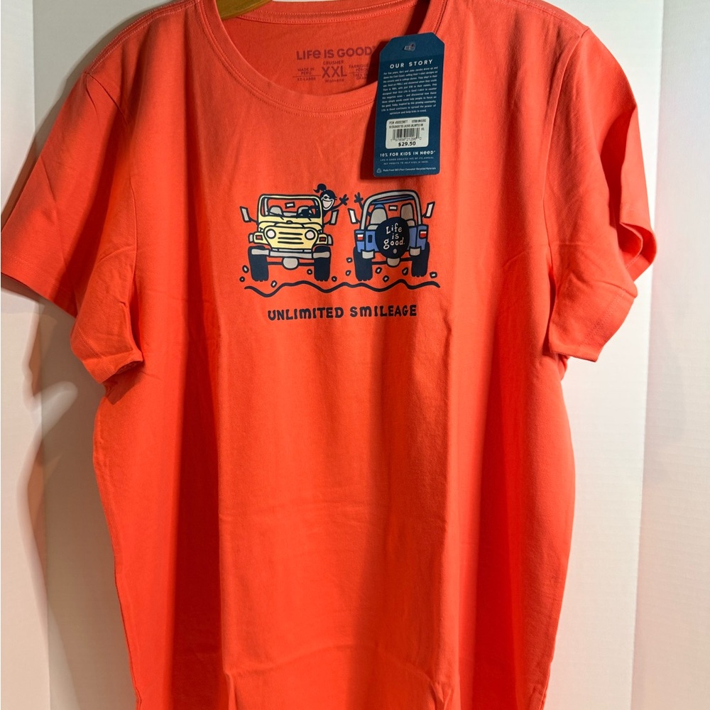 NWT Life Is Good Jeep Themed Tee